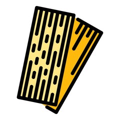 Plywood timber icon. Outline plywood timber vector icon color flat isolated