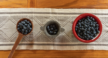 Delicious, fresh and colorful organic blueberries