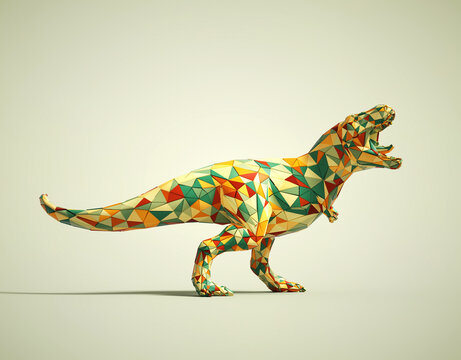 Colorful tyrannosaurus-rex