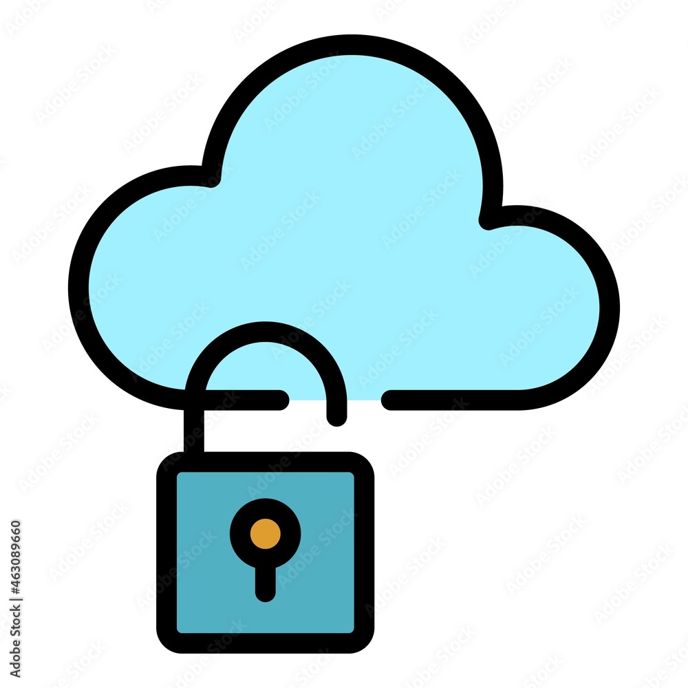 Poster software malware icon. outline software malware vector icon color flat isolated
