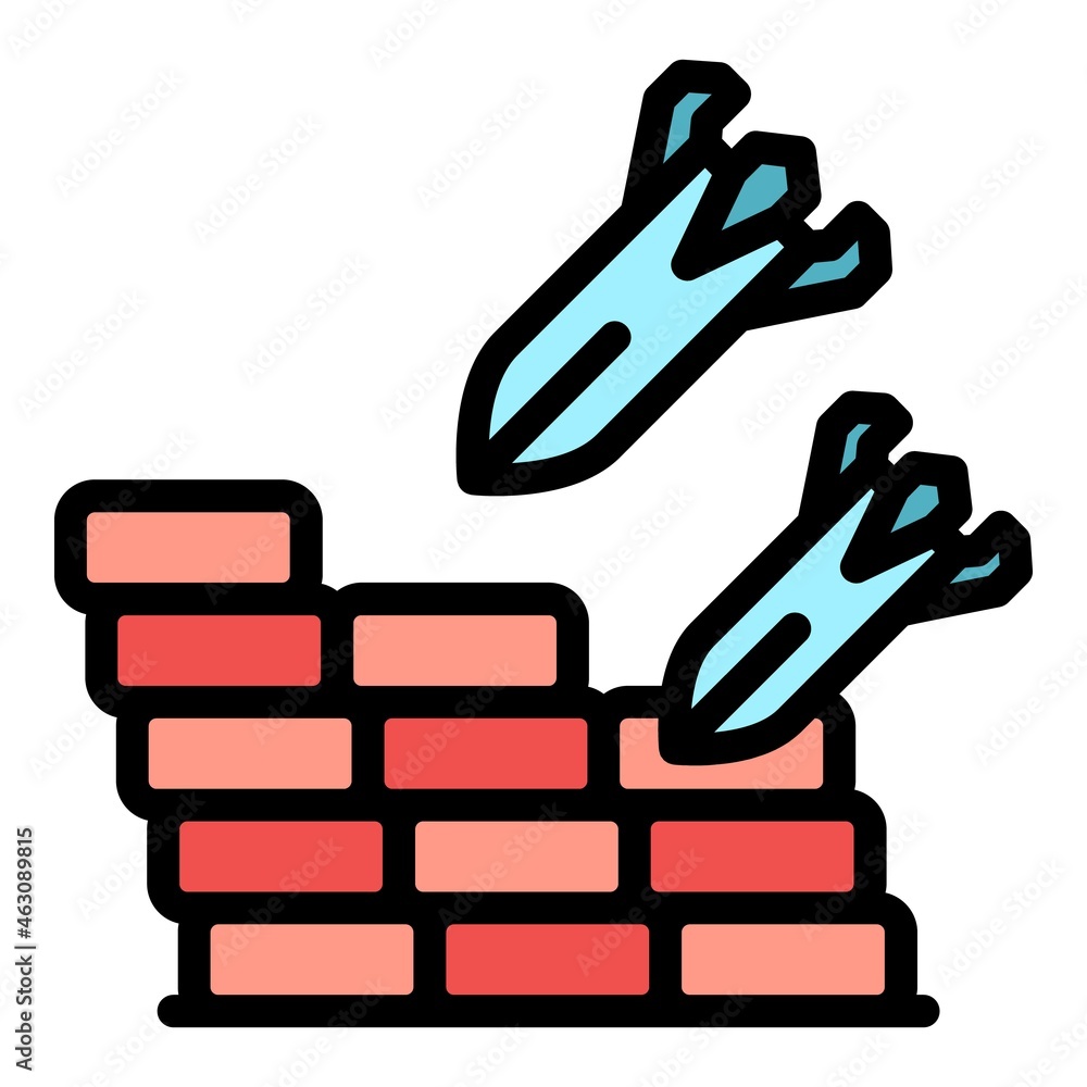 Aufkleber cyber attack malware icon. outline cyber attack malware vector icon color flat isolated
