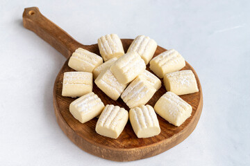 Flour cookies on a white background. local name un kurabiyesi