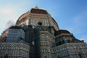 facade of florence cathedral with dome in tuscany