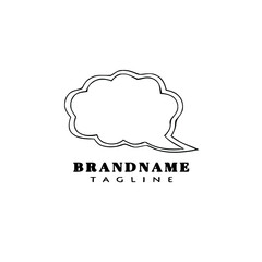 speech bubble logo cartoon icon template black graphic illustration