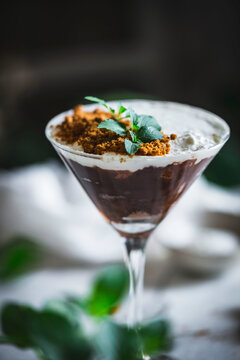 Tasty chocolate and coconut mousse