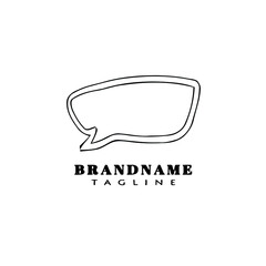 speech bubble logo cartoon icon template black illustration