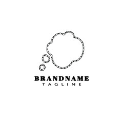 shape speech bubble logo cartoon icon template black vector illustration