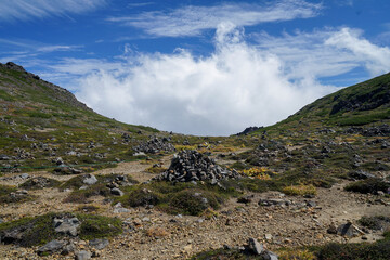 clouds over the mountains