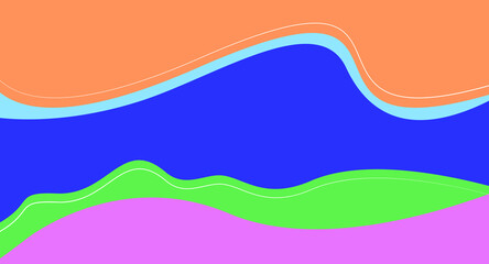 abstract colorful memphis wave background