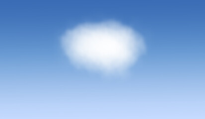 A fluffy white cloud, bright light cloud in a blue sky, sunny day