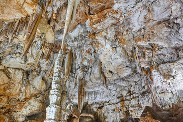 Campanet caves in Mallorca. Geological and mineral. Balearic tourism. Spain