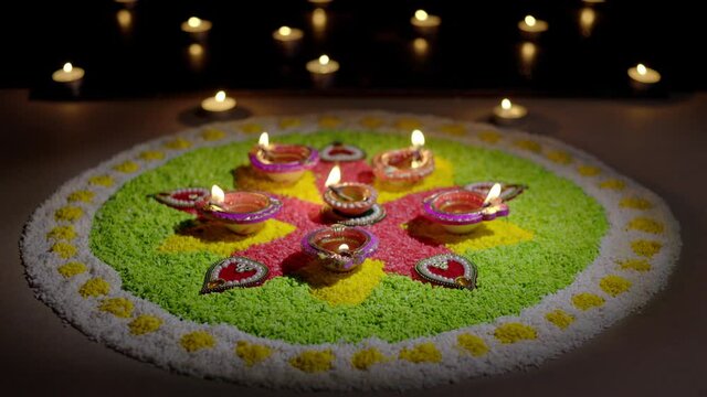 Diwali is a festival of lights celebrations by Hindus , Jains, Sikhs and some Buddhists