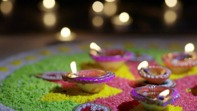 Diwali is a festival of lights celebrations by Hindus , Jains, Sikhs and some Buddhists