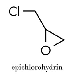 epichlorohydrin (ECH) epoxy resin building block. Skeletal formula.