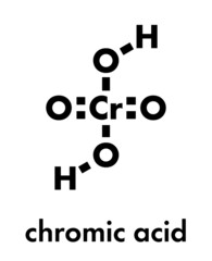 Chromic acid (H2CrO4) molecule. Skeletal formula.