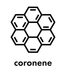 Coronene polyaromatic hydrocarbon (PAH) molecule. Skeletal formula.