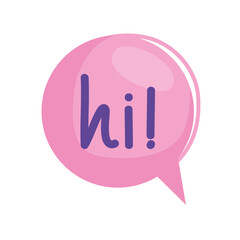 speech bubble with hi