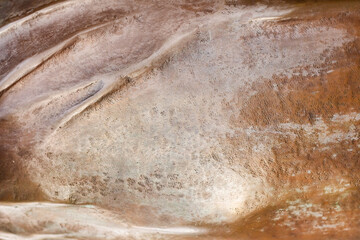 Photo texture of copper or bronze statue.