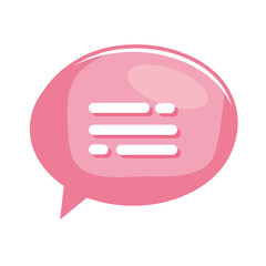 pink speech bubble