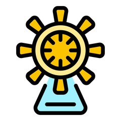 Obraz premium Career steering wheel icon. Outline career steering wheel vector icon color flat isolated