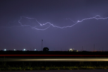 lightning in the night