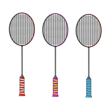 Racket vector graphic illustration for playing badminton