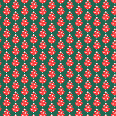 Seamless Christmas pattern vector design art. Cute festive background with holiday seamless pattern for gift wrapping paper, fabric, clothes, textile, surface, and more. 