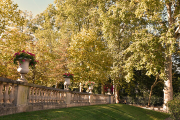 Automne au jardin du Luxembourg à Paris, France