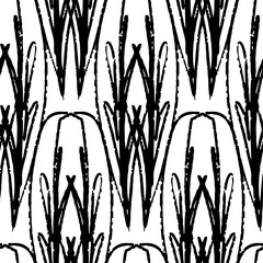 Seamless pattern abstract black and white pattern with organic shape, abstract vector