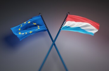 Fototapeta premium Abstract Luxembourg Flag 3D Rendering (3D Artwork)