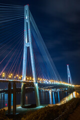 Obraz premium Bridge to Russian island