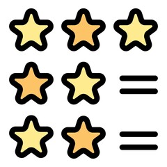 Campaign review icon. Outline campaign review vector icon color flat isolated