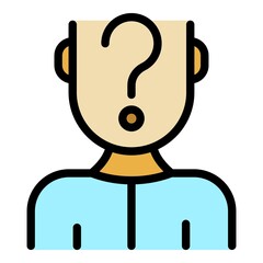 Democracy icon. Outline democracy vector icon color flat isolated