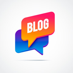 Vector Illustration Colorful Blog Speech Bubble
