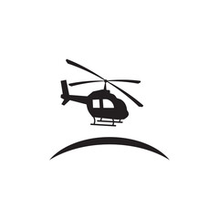 Helicopter flight school academy logo design