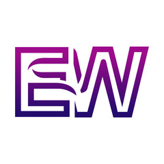 Creative EW logo icon design