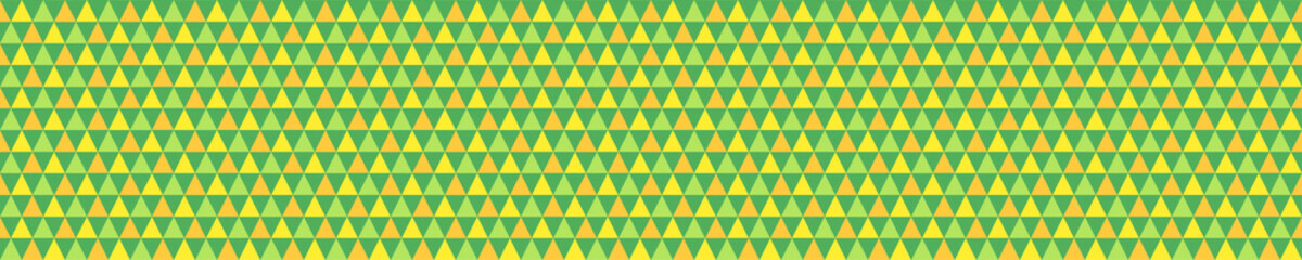 Seamless pattern with green and yellow triangles