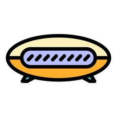 Ultraviolet lamp icon. Outline ultraviolet lamp vector icon color flat isolated