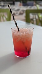 cocktail with ice and mint