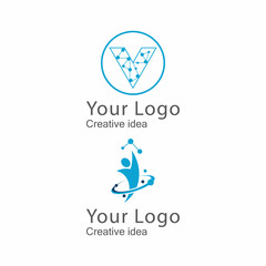 DNA gene Logo Template vector symbol illustration