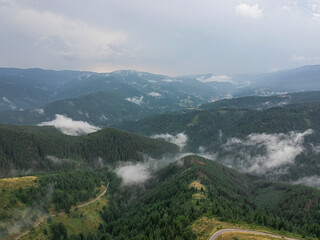 landscape with fog