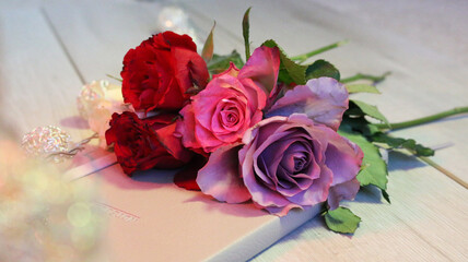Schöne Blumen mit Deko Asthetic look