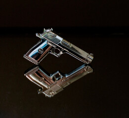 gun on black background