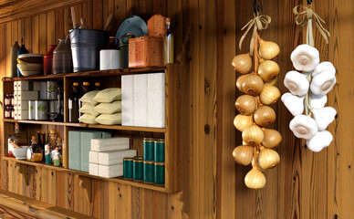 3D Rendering Vintage Shop
