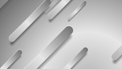Abstract silver grey hi-tech diagonal shapes geometric background