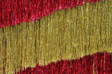 Fototapeta premium The curtain of shiny tinsel.