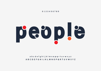 Fototapeta na wymiar Abstract modern minimal alphabet fonts. Typography urban style for People, business, fun, sport, technology, fashion, digital, future creative logo font. vector illustration