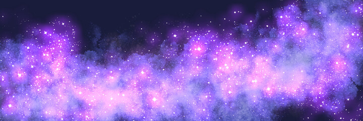 Obraz premium Space background with realistic nebula and lots of shining stars. Infinite universe and starry night. Colorful cosmos with stardust and the Milky Way. Magical color galaxy.