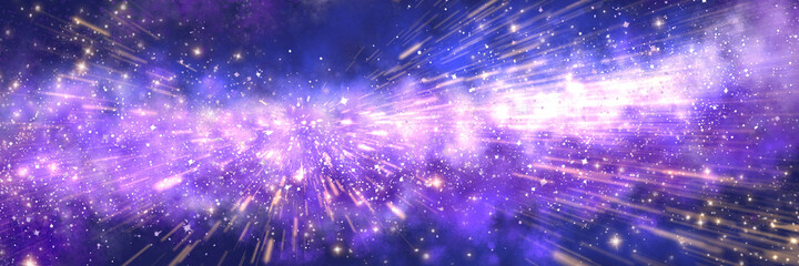 Obraz premium Space background with realistic nebula and lots of shining stars. Infinite universe and starry night. Colorful cosmos with stardust and the Milky Way. Magical color galaxy.