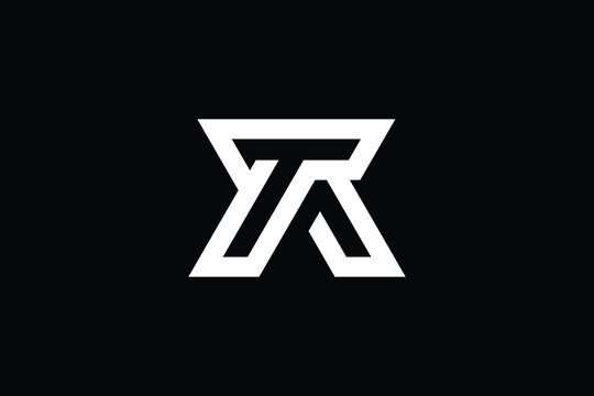 AT logo letter design on luxury background. TA logo monogram initials letter concept. AT icon logo design. TA elegant and Professional letter icon design on black background. AT TA